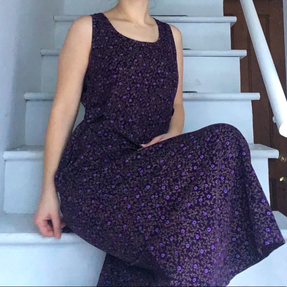 Purple corduroy dress